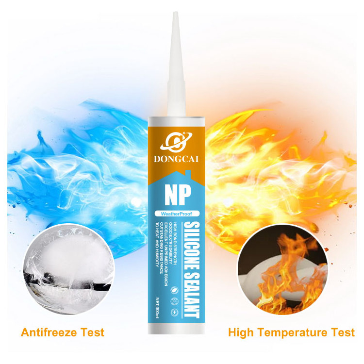 Toilet fire proof neutral cure rtv clear non acetic water resistant sealant silicone