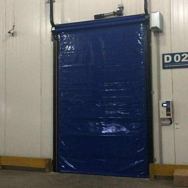 Industrial Motorized Thermal Insulated PVC Curtain Freezer High Speed Coldroom Doors for Cold Room or Refrigeration Warehouse