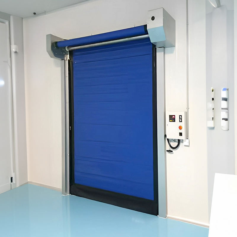 Industrial High Speed Interior Shutter PVC Fabric Rapid Rolling Insulated Windproof Curtain Fast Door For Cold Room