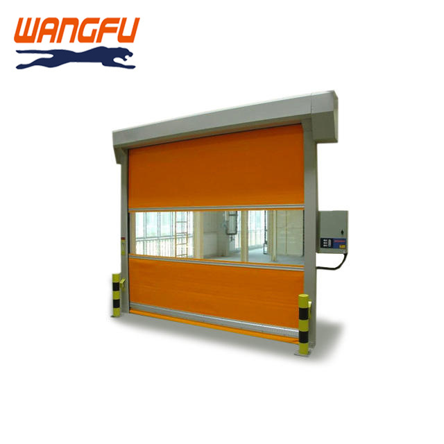 High Speed PVC Curtain Gate Automatic Rapid Sliding Door With Remote Control For Warehouse