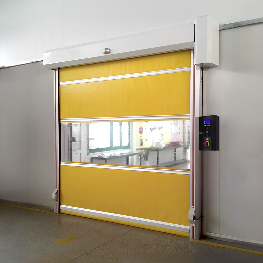 Factory Direct Sale Automatic Warehouse Dock Gate PVC Spiral High Speed Windproof Rapid Shutter Door