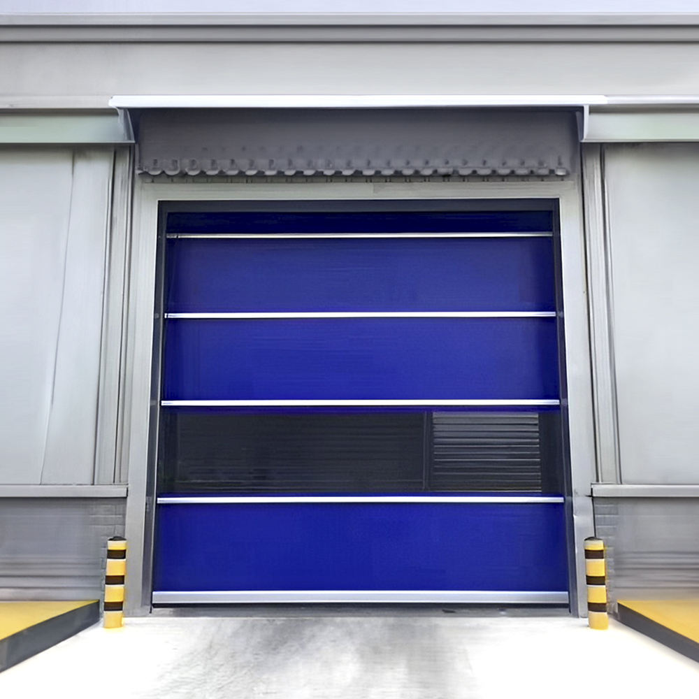 Factory Direct Sale Automatic Warehouse Dock Gate PVC Spiral High Speed Windproof Rapid Shutter Door