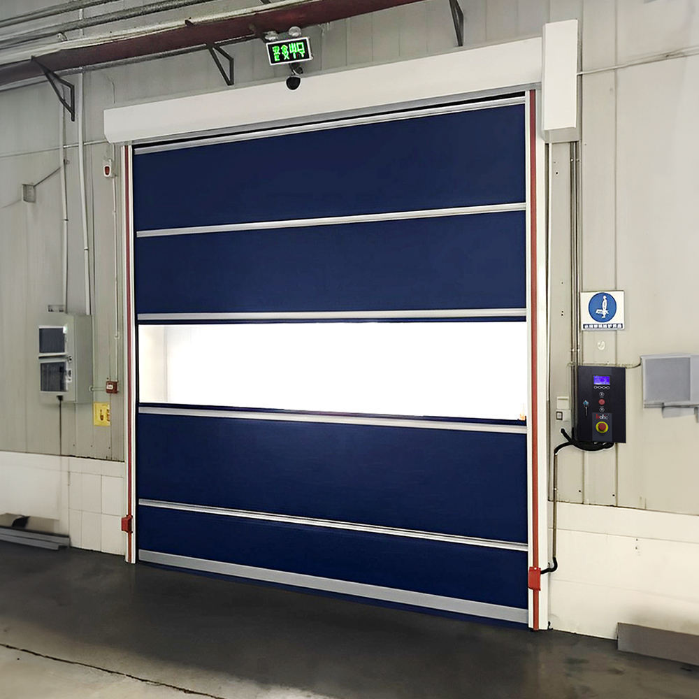 Factory Direct Sale Automatic Warehouse Dock Gate PVC Spiral High Speed Windproof Rapid Shutter Door