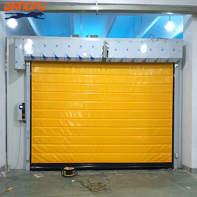 Industrial High Speed Interior Shutter PVC Fabric Rapid Rolling Insulated Windproof Curtain Fast Door For Cold Room