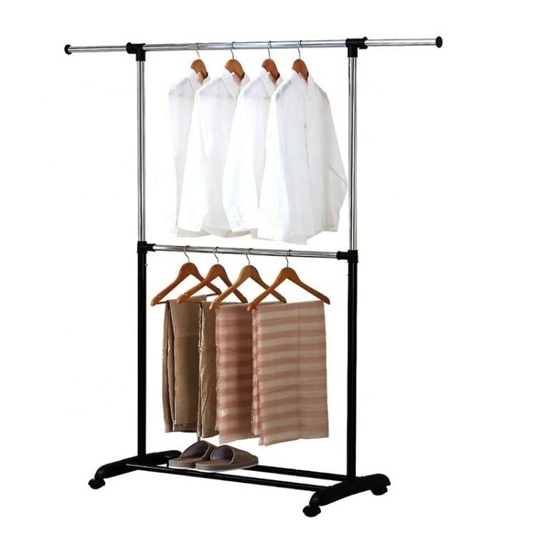 Factory Direct home storage &organization Garment Store Display Racks Movable Laundry Clothes Drying Rack