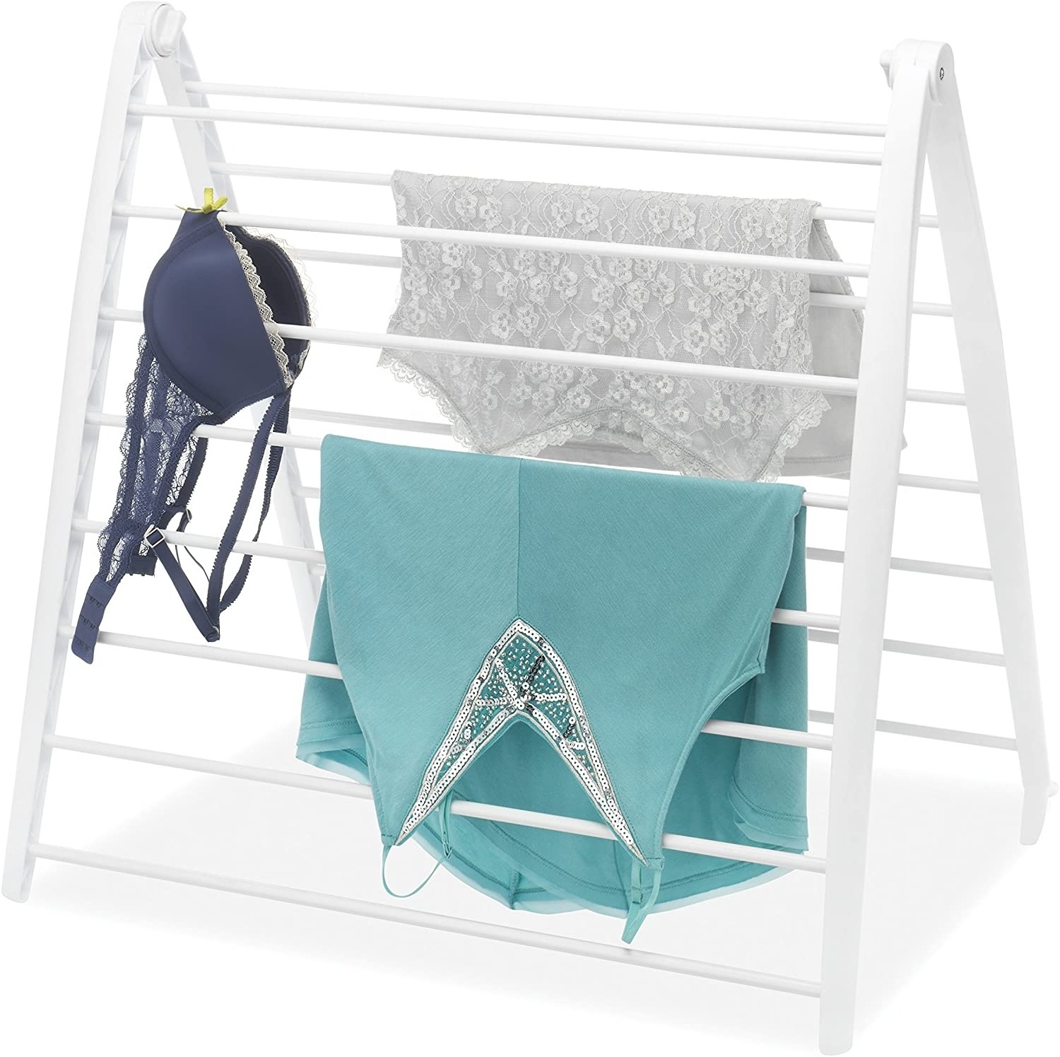 Flat Storage Drying Clothes Drying Rack , Metal Cloth Hanger In Bathroom / Clothes Dryer Rack on the Bathtub light weight