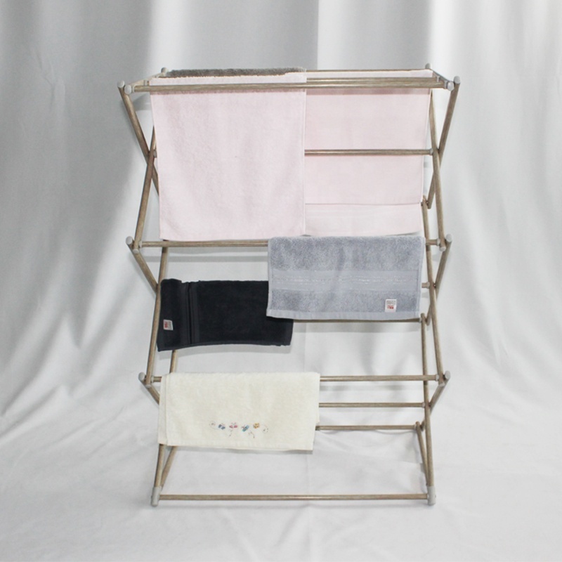 New Clothes Drying Laundry Rack Collapsible Solid Hard Wooden Clothes Dryer Rack for Shirts, Pants, Towels