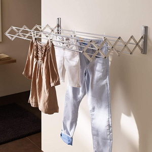 Collapsible Wall Mounted Drying Clothes Rack Space Saver Huge Capacity Dryer Rack for Hanging Towels Bathroom