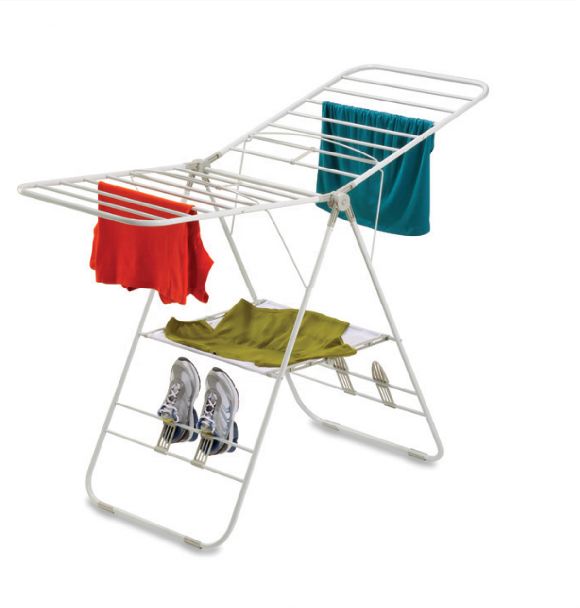 Wholesales Hot Sale Gullwing Style Folding Clothes Drying Rack, Metal Clothes Dryer Rack, Clothes Stand Hanger with Wings