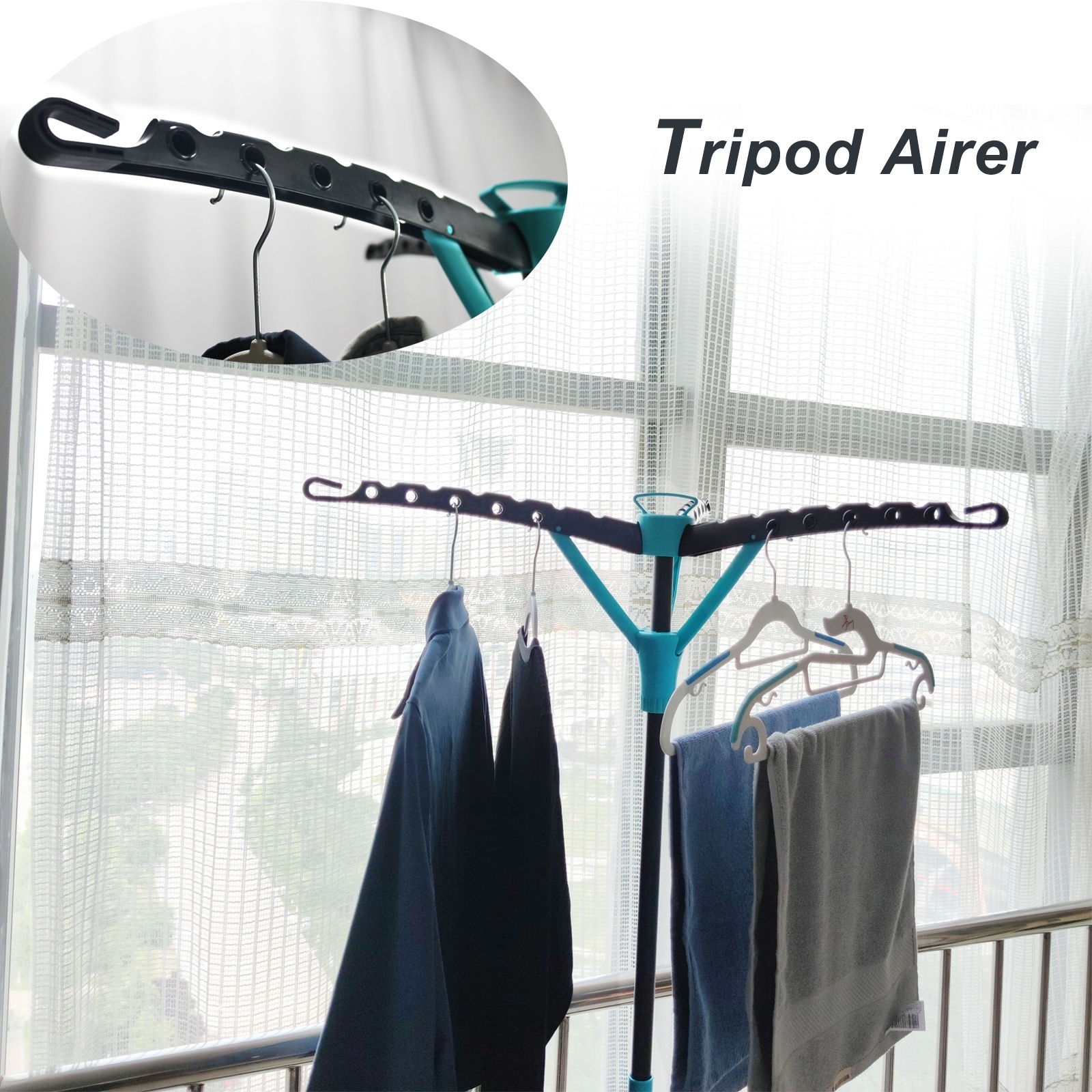 Factory Direct Collapsible Tripod Clothes Drying Rack