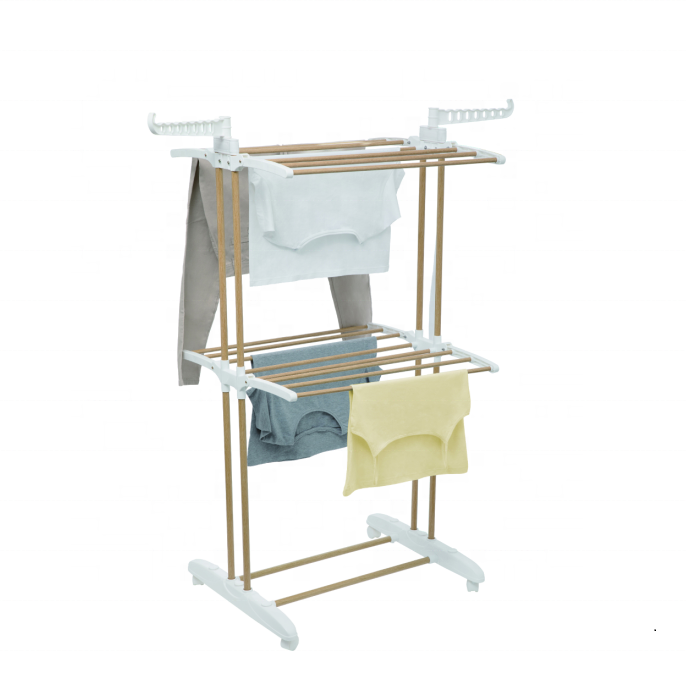 2-layer Clothes Drying Rack, two tiers foldable Clothes Shelves, Double layer Drying Racks for indoor and out door