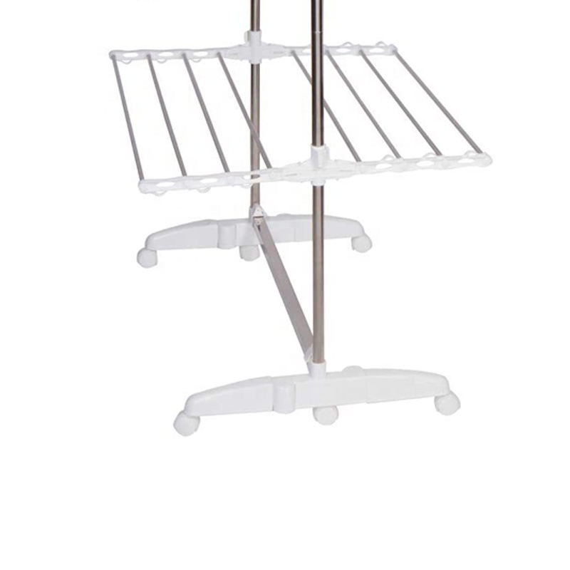 4 Layers Standing Clothes Dryer Rack and Stainless Steel Pipe Clothes Rack and Folding Laundry Dryer Rack Hanger