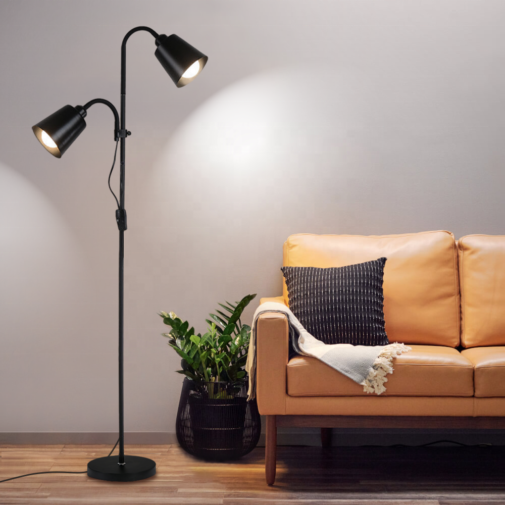 Metal Floor Lamps,3 Color with Adjustable Flexible Gooseneck Standing Lamp,Pole Reading Lamp for Office, Living Room