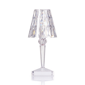 Portable Crystal Table Lamp 16 Color Touch Control Rechargeable Lamp 3-Levels Brightness Room Decor Desk Lamp