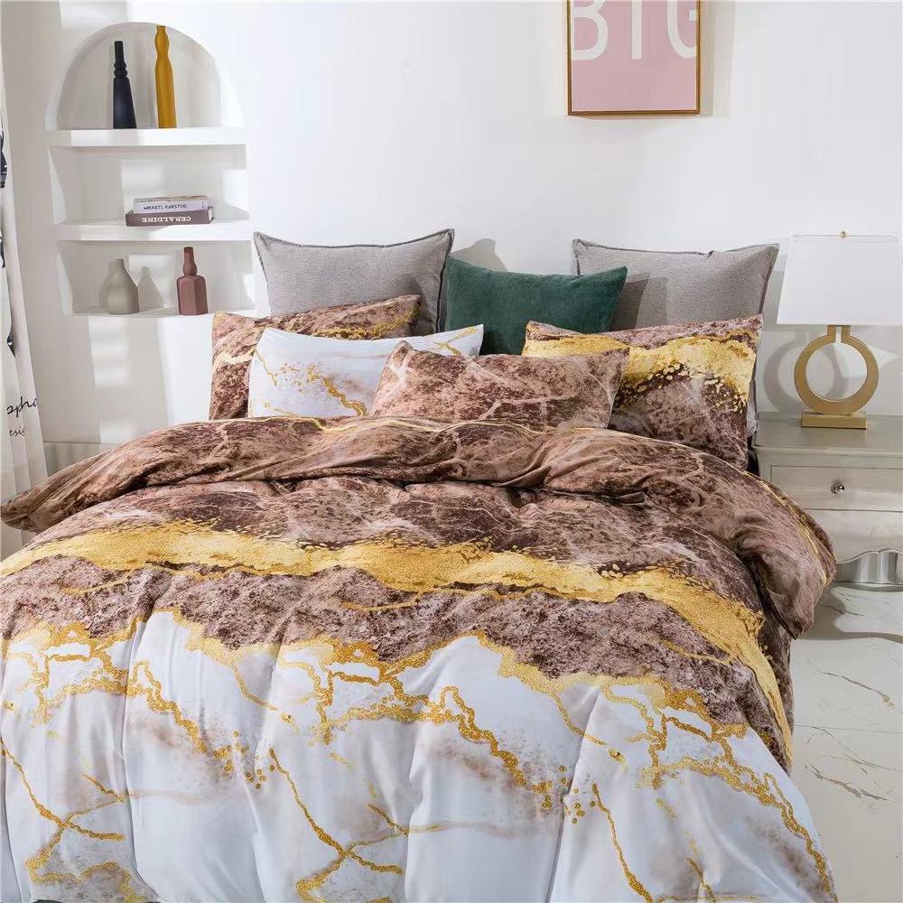 Wholesale 100% polyester bedding set popular design duvet cover set hot selling bedsheet set