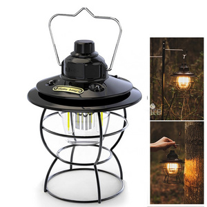 Classic Retro Lamp USB Rechargeable Waterproof Emergency Lights LED Camping Lantern