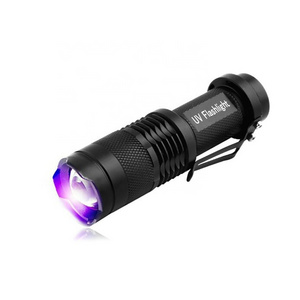 UV Flashlight 2023 Zoom LED Flashlight Red Green Blue White 395NM 365NM UV Tactical Torch Blacklight Light Lamp