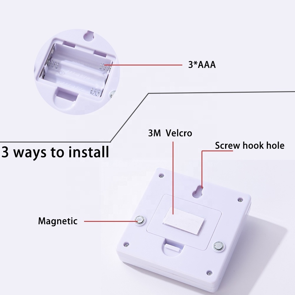 3W COB LED Wall Switch Wireless Closet Cordless Dimmable Night Light Battery Operated