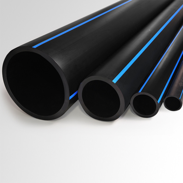 High Impact Strength Pe Plastic Hose Blue Line Poly Flexible Iso/Gb Standard HDPE Water Roll Pipe Price