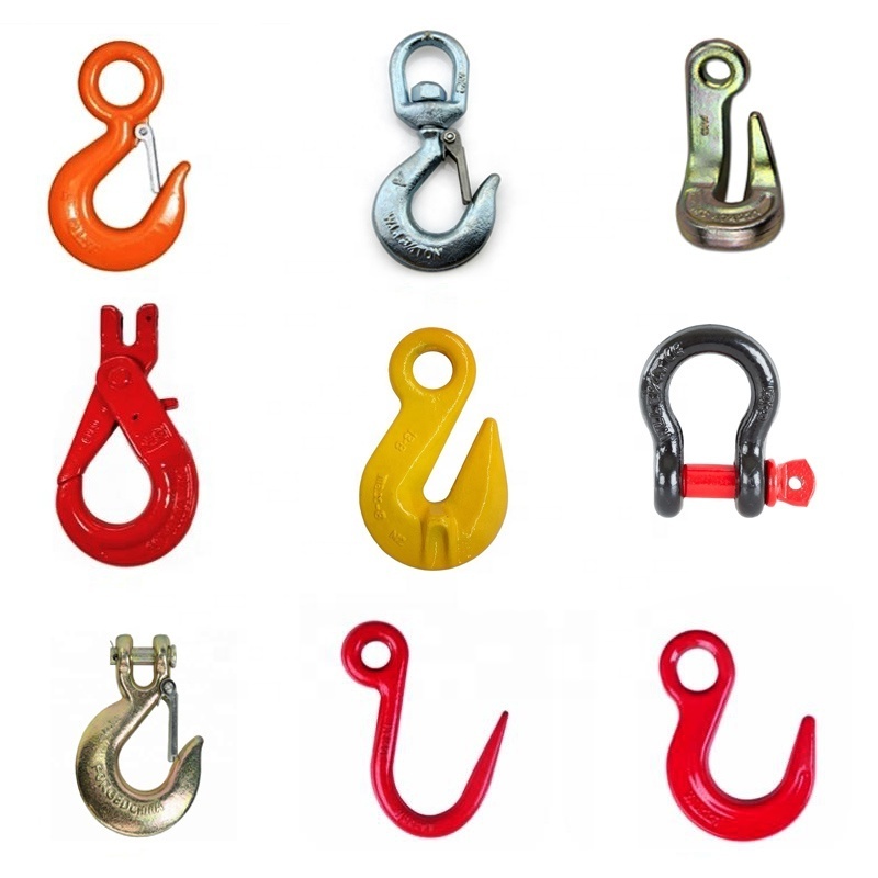 Drop Forged Us Type With Latch Galvanized Lifting Alloy Steel Safety Eye Slip Hook