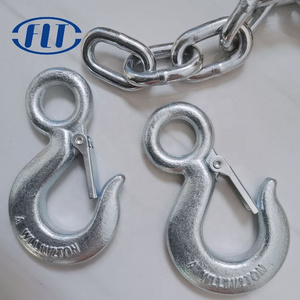 Drop Forged Us Type With Latch Galvanized Lifting Alloy Steel Safety Eye Slip Hook