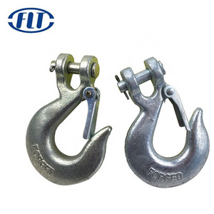 Factory Price G70 Alloy Steel Forged Clevis Slip Hook With Safety Latch