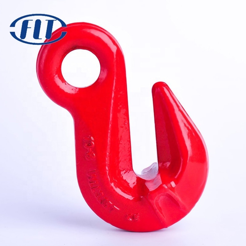 Forged Alloy Steel Eye Sling Hook Slip Hook with Latch for Lifting