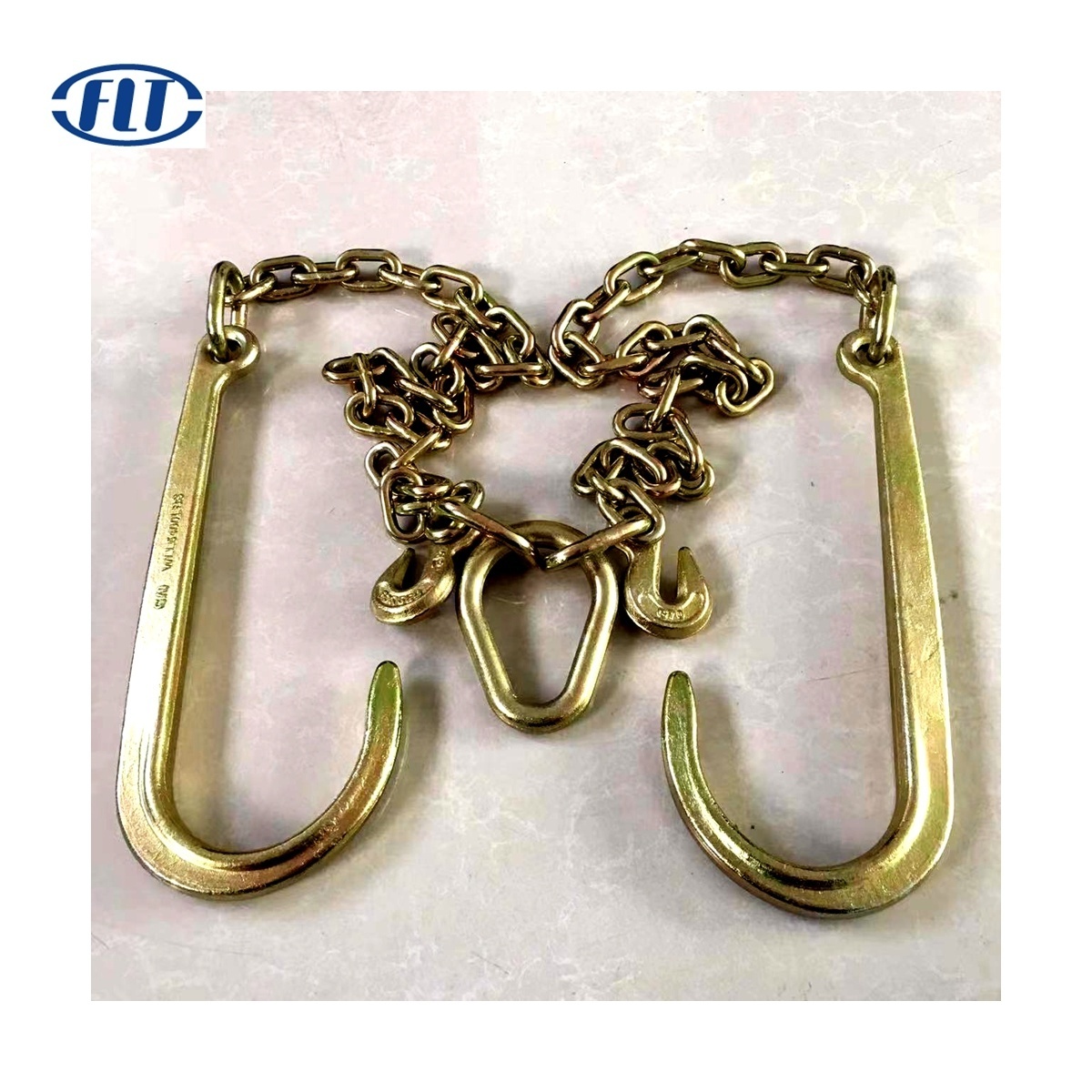 FLT G 70 Cargo Load Chain Transport Automatic Towing Chain Bridle with J Hooks