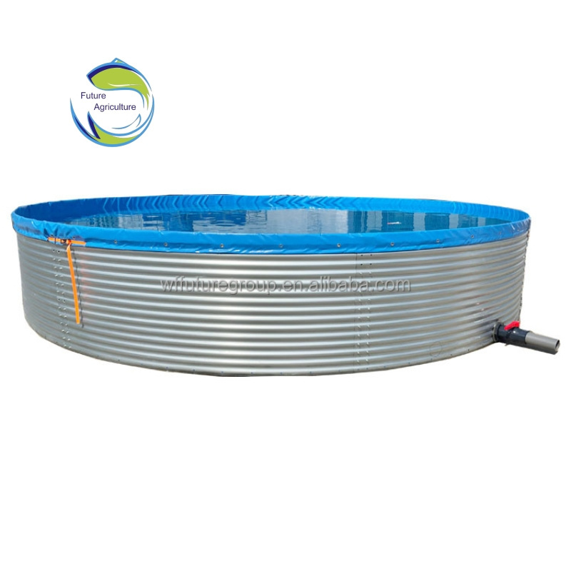 High Density High Capacity Galvanized Fish Breeding Aquaculture Tank Fish Ponds For Fish Farming