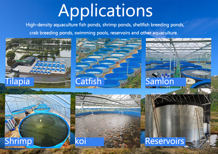 Low Investment Large Commercial Fish Tanks High Capacity Tarpaulin Fish Pond Fish Pool Farming