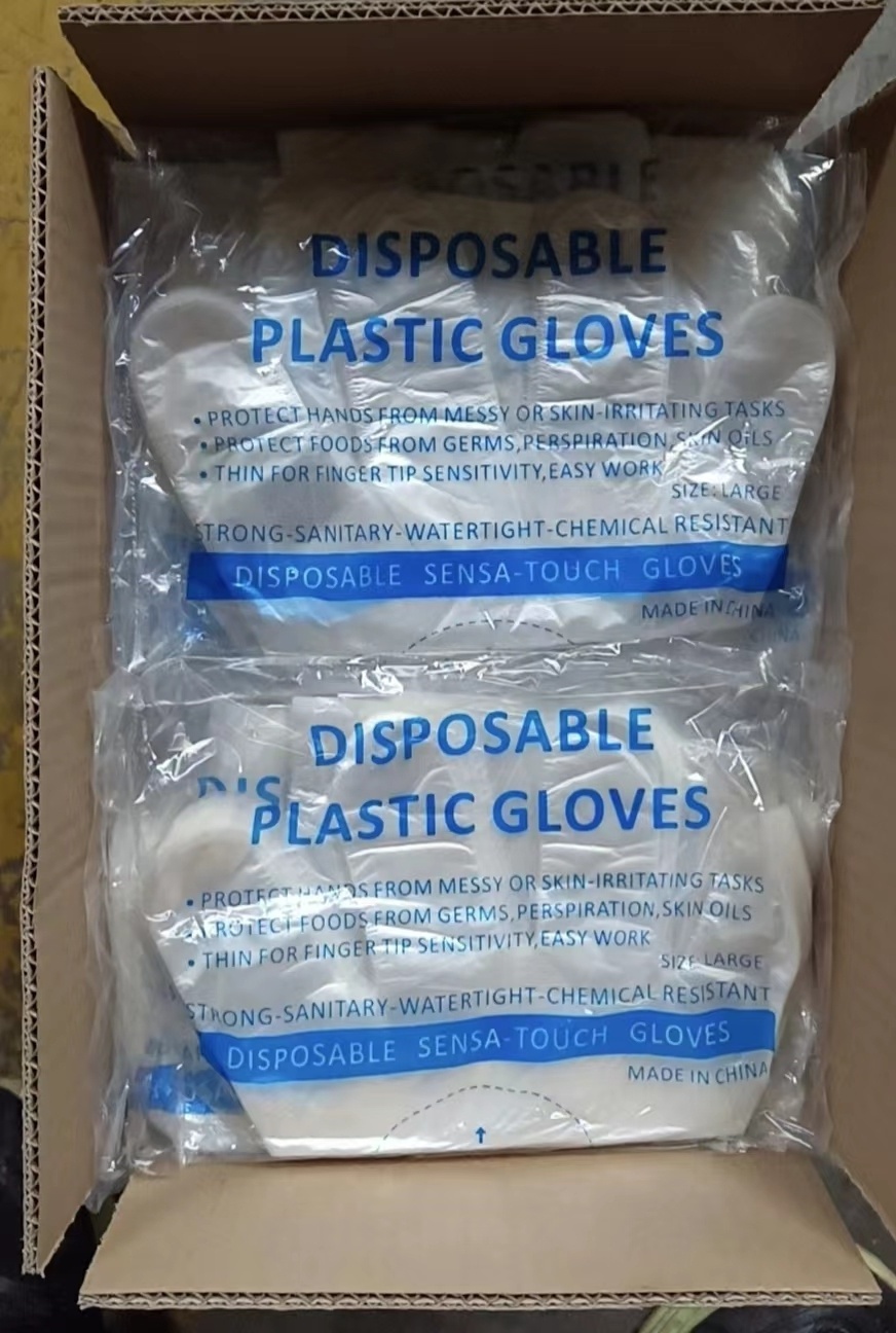 Cpe Tpe Hdpe Disposable_ Food Grade China _ Hanging holes Plastic Gloves Single Use Pe glove disposable Gloves