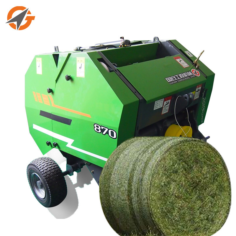 Agriculture Machinery Farm Equipments 25-50hp Pto Pine Straw Baler Net Wrap Mini Round Baler Tractor Scrap Metal Balers