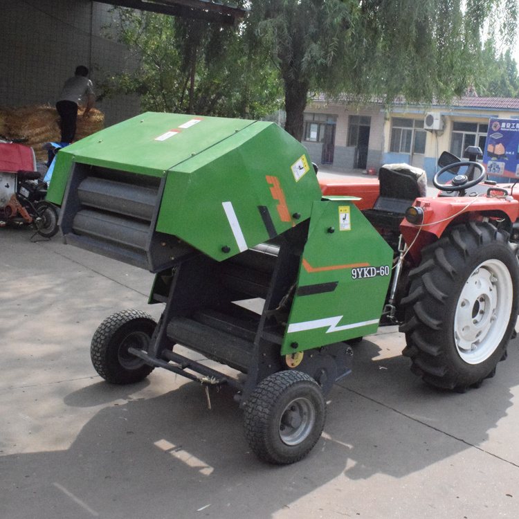 Agriculture Machinery Farm Equipments 25-50hp Pto Pine Straw Baler Net Wrap Mini Round Baler Tractor Scrap Metal Balers