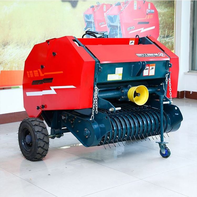 Hand Operated Manual Agriculture Rice Hay Straw Baler Packing Tractor Mounted Netwrap round Baler Mini Round Machine Baler