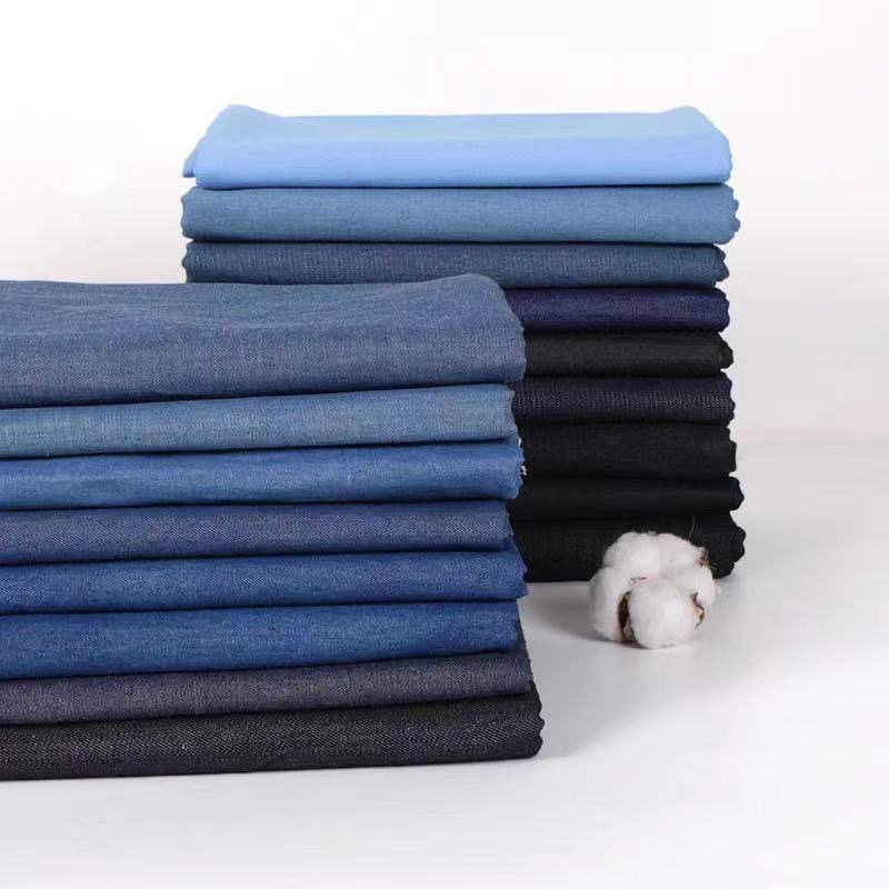 Great Material Stock Lot 100% Cotton Denim Fabric Jacquard Denim Fabric