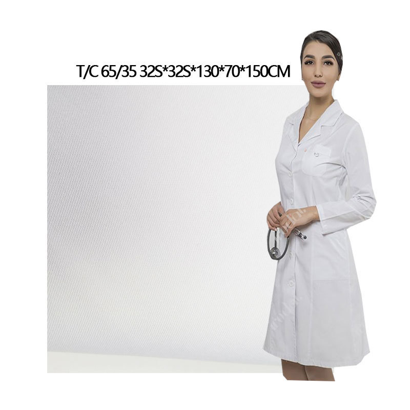 China Wholesale 65% polyester 35% cotton fabric 32*32*133*70 white scrub uniform twill fabric