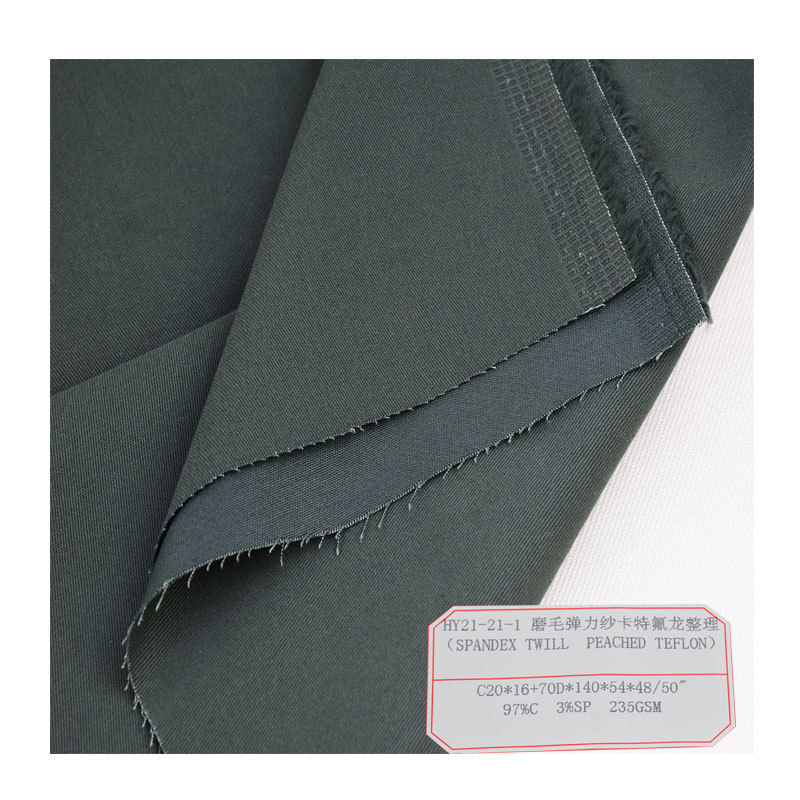 Wholesale high quality kaki twill chino casual cotton spandex fabric roll cargo pants woven fabric