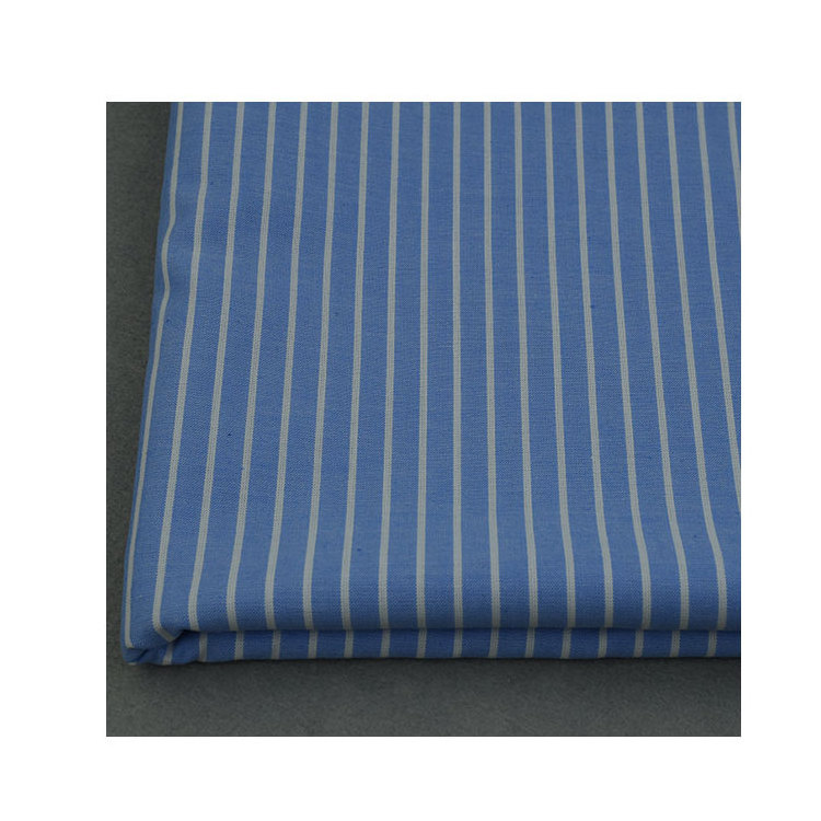 Factory wholesale cheap price  yarn dyed blue white color stripe fabric for garment  suit industry cushion woven shirt fabric