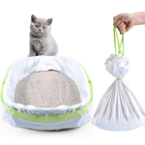 Pet Enjoy Cat Litter Box Liners,Jumbo Extra Durable Drawstring Kitty Litter Pan Bags,Thicken Cat Waste Litter Bags Pet