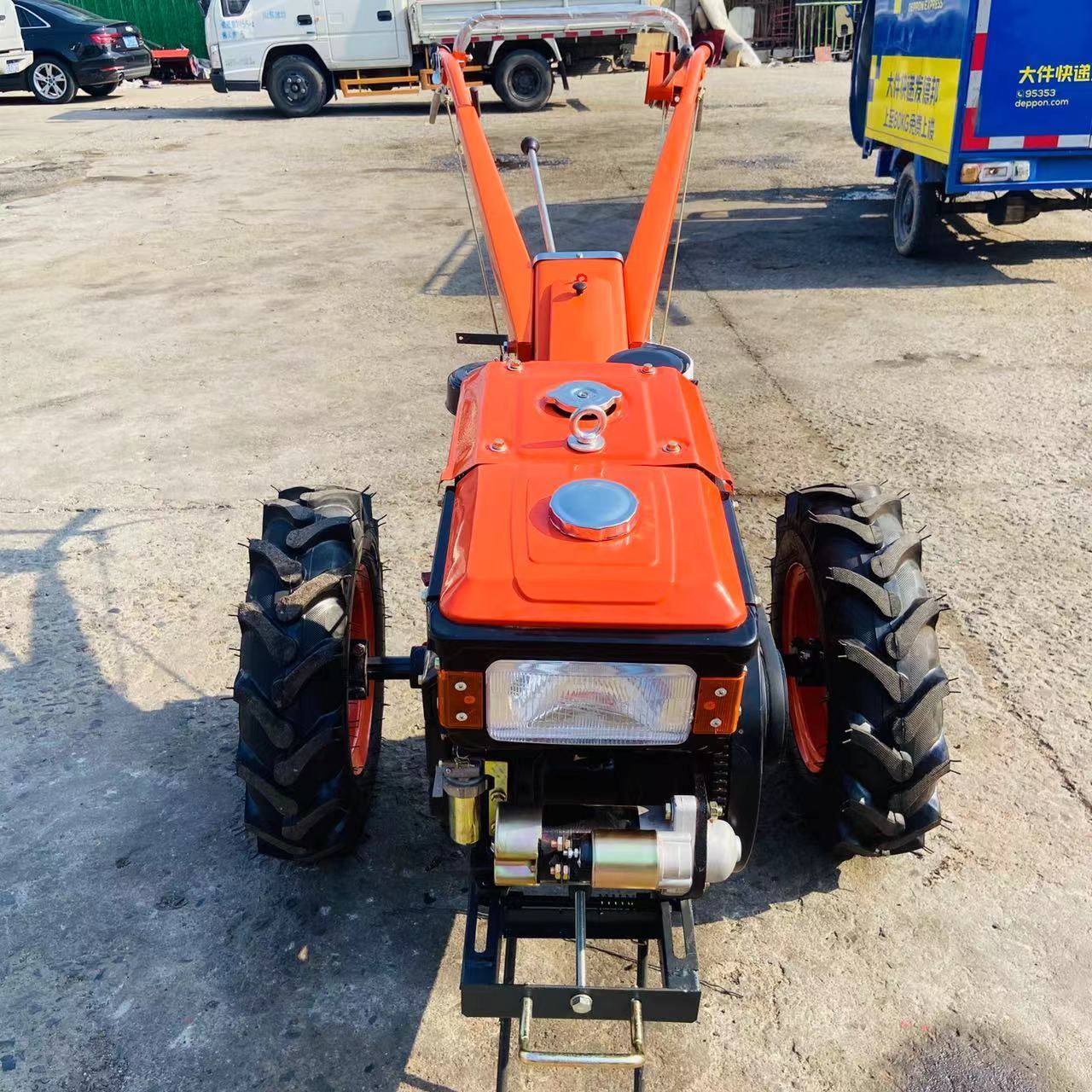 New Two Wheel Farm Mini Hand Walk Tractor