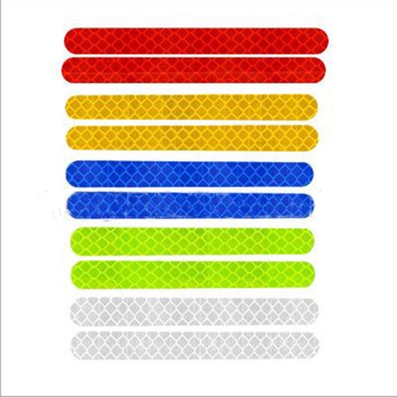 2Pcs Reflectante Car Stickers Reflector Rearview Mirror Reflective Tape  Anti-collision Exterior Strip