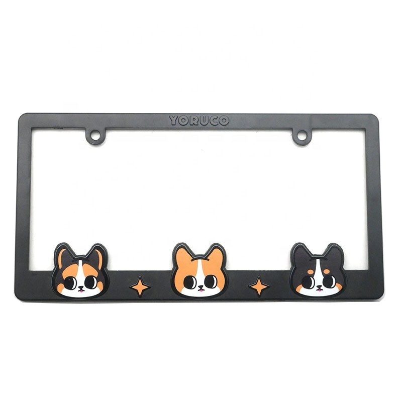 Hot selling Cartoon custom design anime decoration plate frames racing License plate cover For USA Size