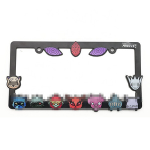 Hot selling Cartoon custom design anime decoration plate frames racing License plate cover For USA Size