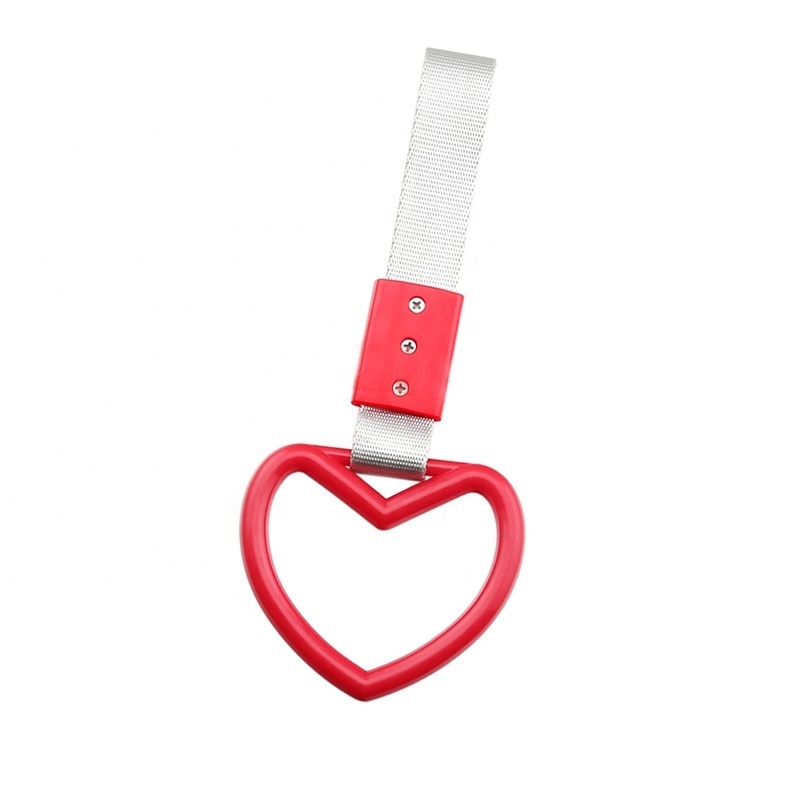 Heart-shaped JDM Style Tsurikawa Ring Car Warning Subway Train Bus Handle Strap Charm Drift RING