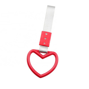 Heart-shaped JDM Style Tsurikawa Ring Car Warning Subway Train Bus Handle Strap Charm Drift RING