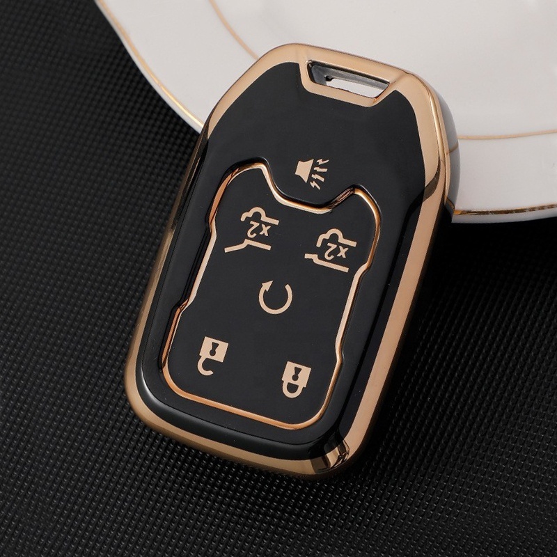 For GMC TPU Car Key Fob Cover Case Shell  For Chevrolet Chevy Silverado Colorad