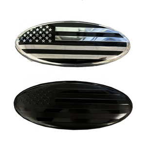 ABS front grille rear trunk emblem Sticker Oval 9 inch 7 inch American flag Badge logo for Ford F150 F250 Explorer