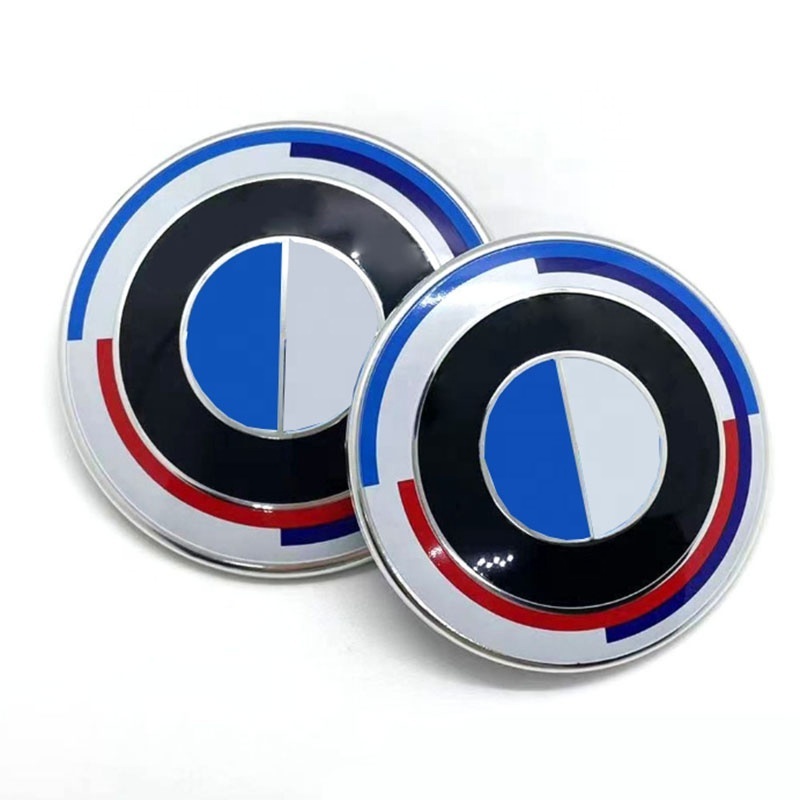 Car Badge 68mm 56mm 50th Anniversary hubcap co-branded wheel center cap Rim tyre emblem for BMW