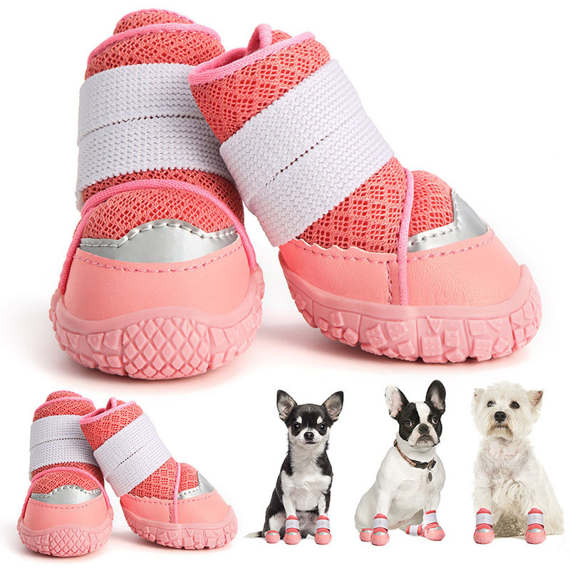 New arrivals Breathable waterproof puppy shoes outdoor dog sneaker Anti slip Durable Pet dogs shoes for Small to medium-sized