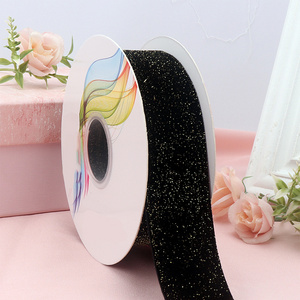 Color glitter velvet ribbon suppliers wedding bouquet velvet ribbon suppliers dress making accessories velvet ribbon